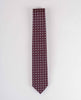 Bouclé Silk Tie - Burgundy Micro Woven Motif