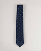 Original Grenadine Silk Tie - Navy Blue with Light Blue Flowers