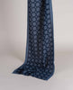 Wool Printed Scarf - Navy Blue Melange Medallion Print