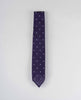 Original Grenadine Silk Tie - Purple with White Flowers