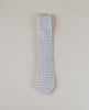 Micro Paisley Print Twill Silk Tie - White