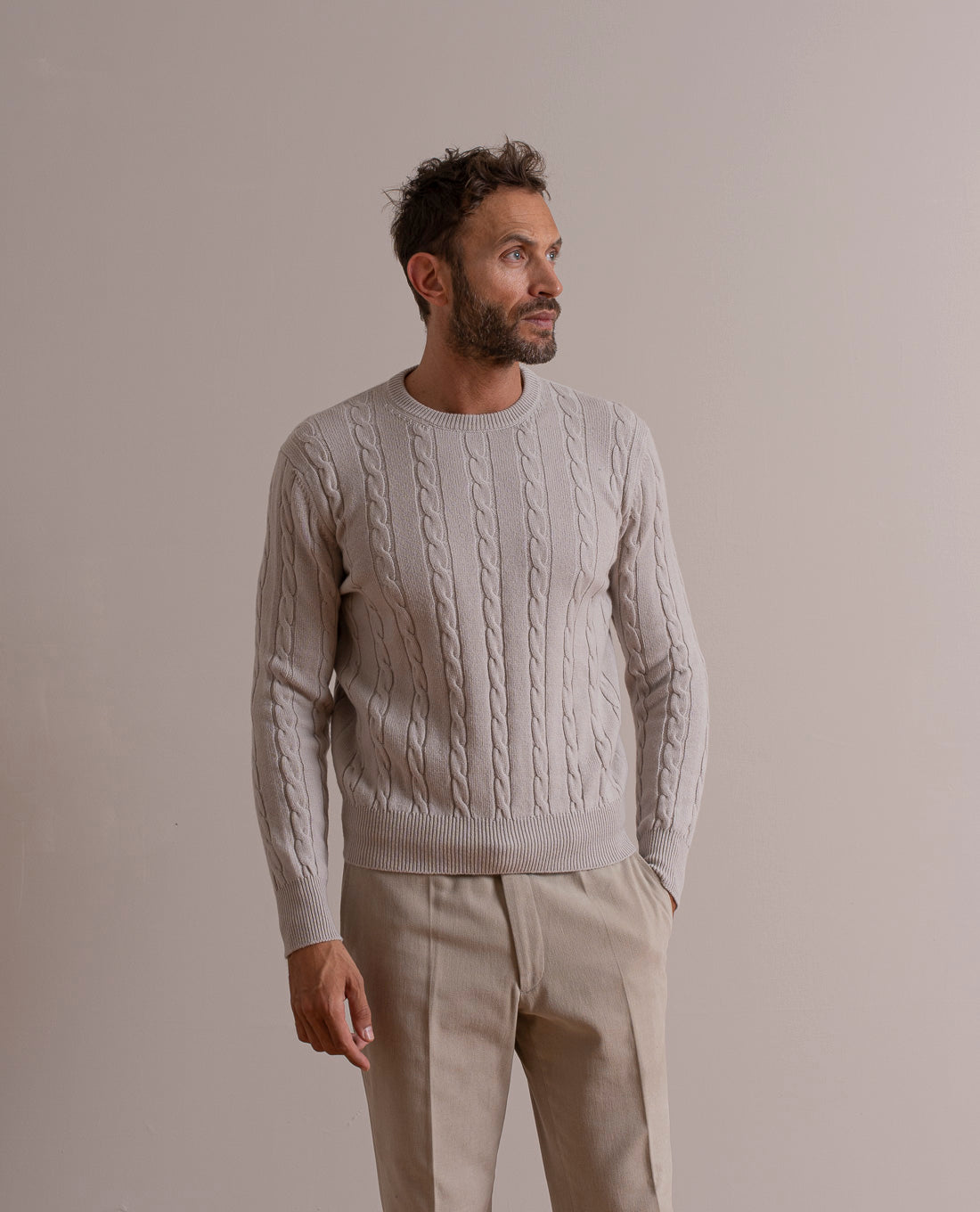 Cable knit cashmere sweater hotsell