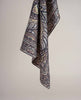 Bandana Twill Silk - Beige and Black Paisley