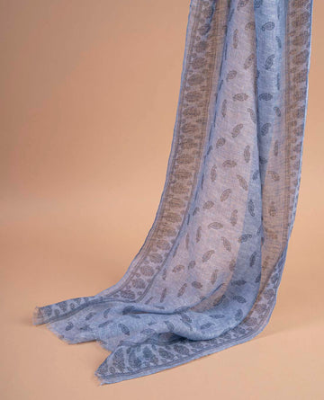 sciarpa paisley blu jeans paolo albizzati 